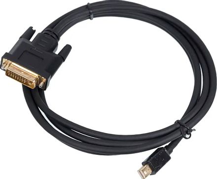 Кабель  1.1v,  miniDisplayPort (m) -  DVI (m),  GOLD ,  2м,  черный