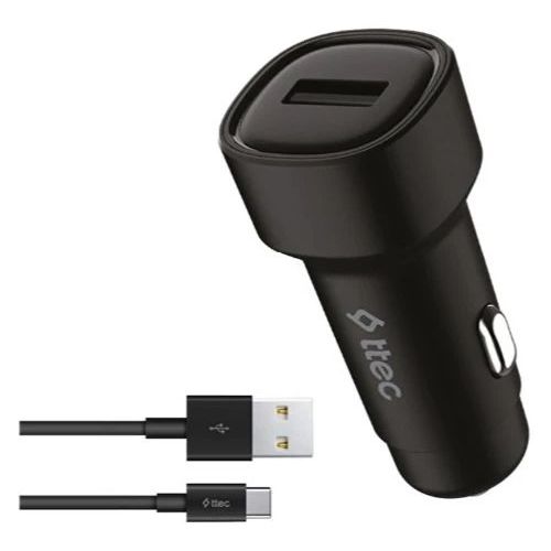 Автомобильное зарядное устройство TTEC 2CKS30CS, USB-A, USB-C, 12Вт, 2.4A, черный