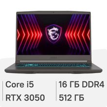 Изображение товара Игровой ноутбук MSI Thin 15 B13UDX-3071AU 15.6 IPS i5 16ГБ GTX3050 Windows 11