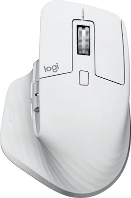 Мышь Logitech MX Master 3S, оптическая, беспроводная, USB, светло-серый [910-006560]