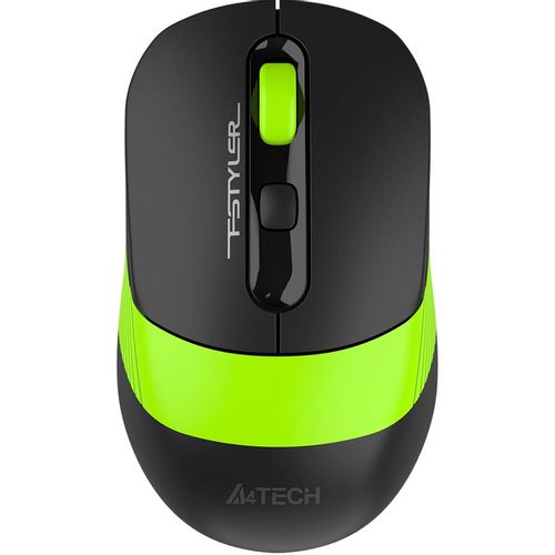 Мышь беспроводная A4TECH Fstyler FG10CS Air, радио, оптическая, USB, USB-C, 2000dpi, черный и зеленый [fg10cs air sports green]