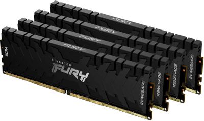 Оперативная память Kingston Fury Renegade Black KF432C16RBK4/32 DDR4 -  4x 8ГБ 3200МГц, DIMM,  Ret