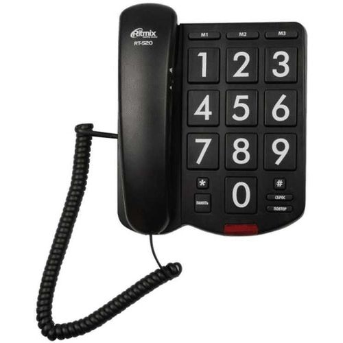 Проводной телефон Ritmix RT-520, черный