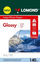 Фотобумага Lomond A4, для струйной печати, 50л, 140г/м2, белый ...