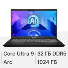 Изображение товара Ноутбук MSI Modern 15 H AI C1MTG-084US 15.6 IPS Core Ultra 9 16 ядер 32ГБ SSD 1ТБ Windows 11