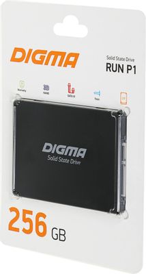 SSD накопитель Digma Run P1 DGSR2256GP13T 256ГБ, 2.5", SATA III,  SATA,  rtl