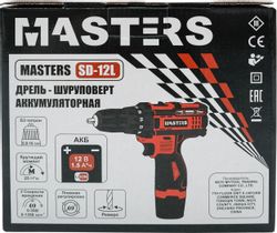 Дрель-шуруповерт MASTERS SD-12L, 1.5Ач
