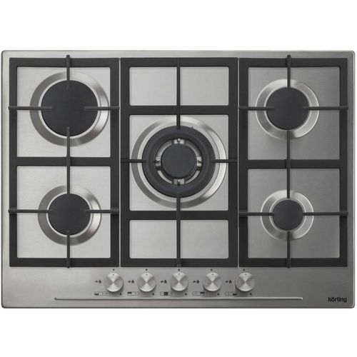 Газовая варочная панель Korting HG765CTX, 5 конфорок, нержавеющая сталь, серый