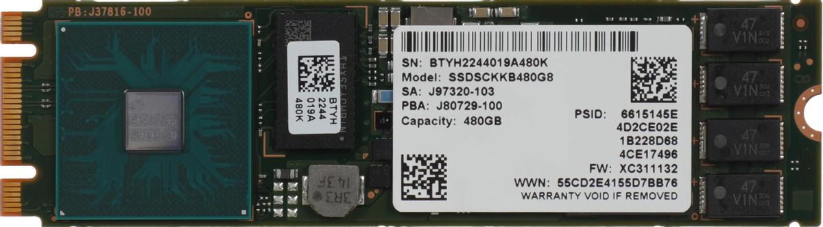 480ГБ SSD накопитель Intel DC D3-S4510 SSDSCKKB480G801 M.2 2280