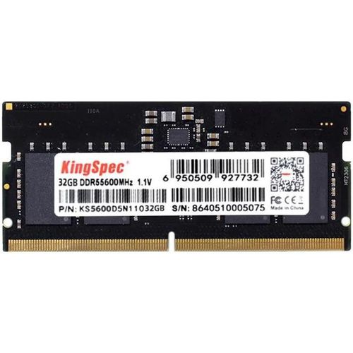 Оперативная память KINGSPEC KS5600D5N11032G DDR5 — 1x 32ГБ 5600МГц, для ноутбуков (SO-DIMM), Ret