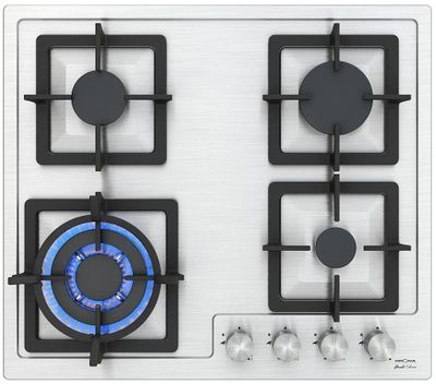 Газовая варочная панель Krona CALORE 60 IX, 4 конфорки, нержавеющая ...