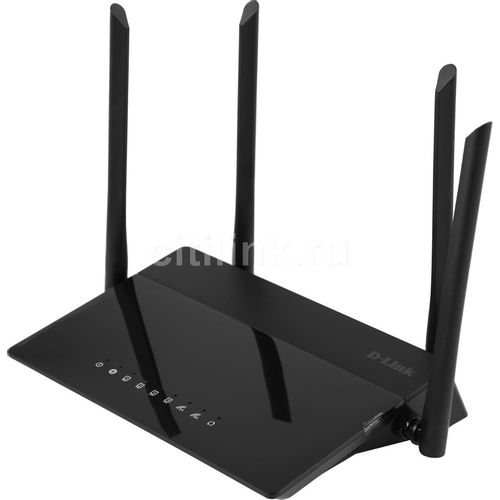 Wi-Fi роутер D-Link DIR-841/RU/A1B, Wi-Fi 5, AC1200, 2.4/5ГГц, 4 LAN, черный