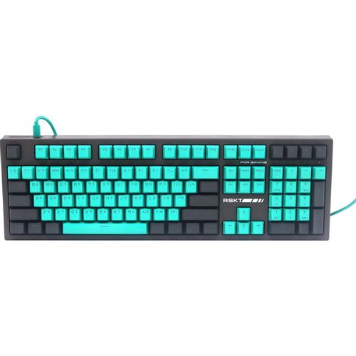 Клавиатура RASKAT KM002, проводная, USB, механическая, серый/зеленый [km002-green]