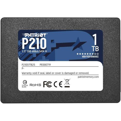 1ТБ SSD накопитель Patriot P210 P210S1TB25 2.5″, SATA III, SATA