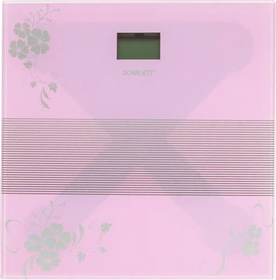 Напольные весы Scarlett SC-BS33E060, до 150кг, цвет: фиолетовый/рисунок [sc - bs33e060]