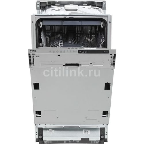Встраиваемая посудомоечная машина Beko BDIS1W862, узкая, ширина 44.8см, полновстраиваемая, загрузка 12 комплектов, нержавеющая сталь