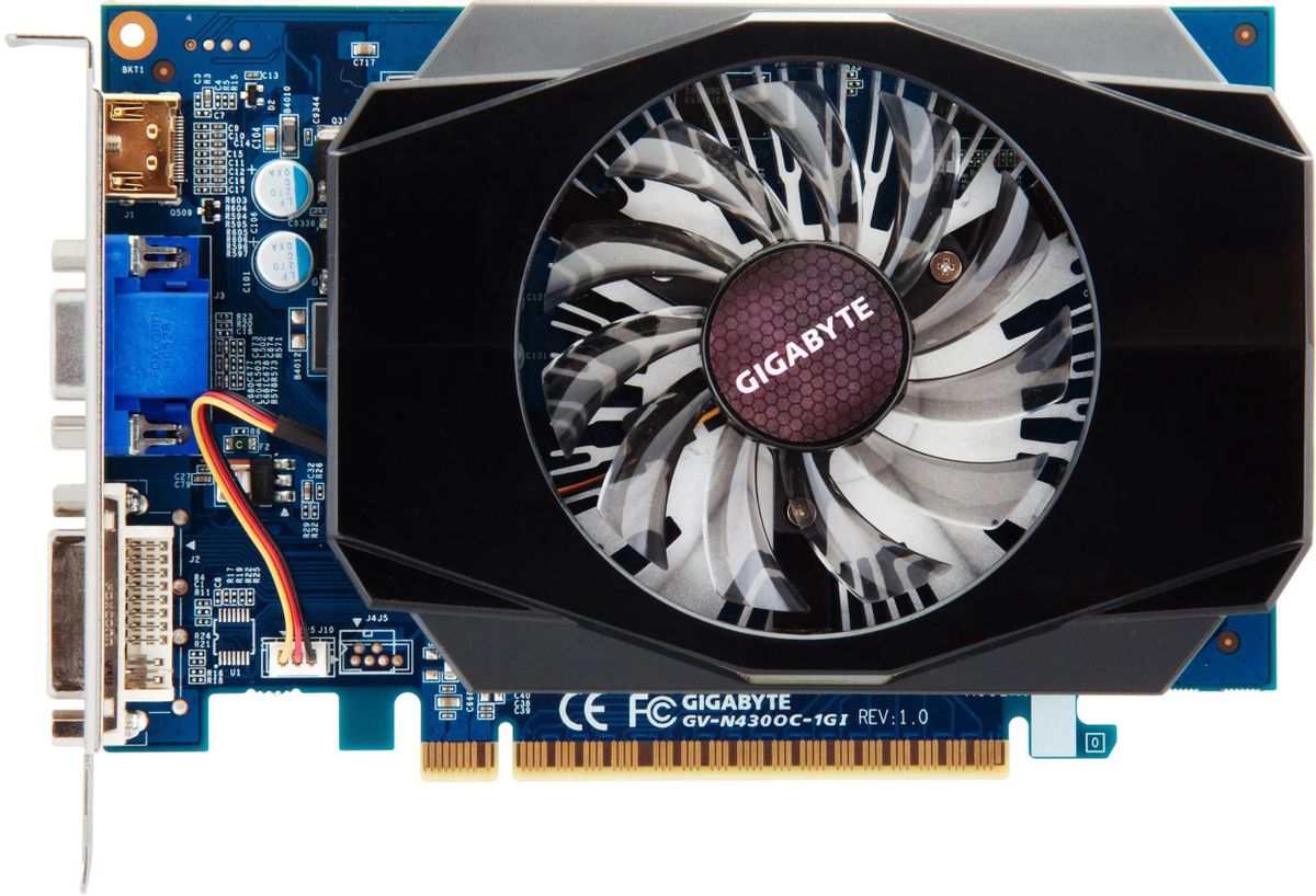 Видеокарта GIGABYTE NVIDIA GeForce GT 430 1ГБ DDR3, OC, Ret [gv-n430oc-1gi]  – купить в Ситилинк | 598372