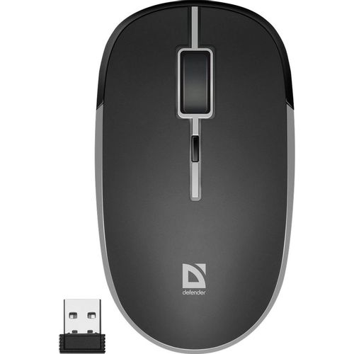 Мышь беспроводная Defender Hit MB-775, радио, оптическая, USB, 1600dpi, черный [52775]