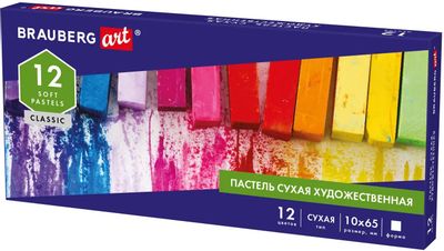 Отзывы на Пастель сухая BRAUBERG 181464 181464, квадратные, 12 цветов в ...