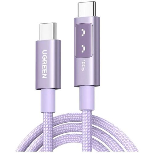 Кабель UGREEN USB Type-C (m) — USB Type-C (m), 1м, 5A, фиолетовый [65092]
