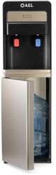 Кулер AEL LD-AEL-805a, напольный, электронный, push - кран, черный/золотистый