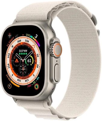 Смарт-часы Apple Watch Ultra A2859, 49мм, сияющая звезда/титан [mqfa3za ...