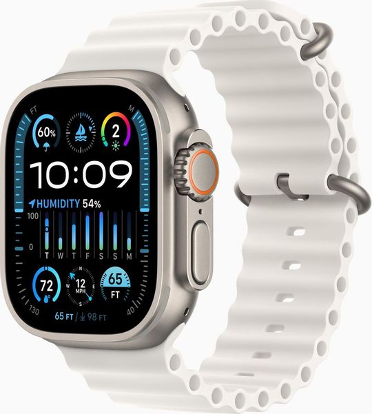Смарт-часы Apple Watch Ultra 2 A2986,  49мм,  титан / белый [mrej3lw/a]