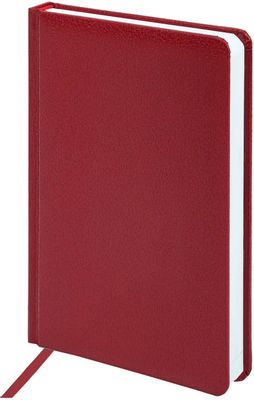 Ежедневник BRAUBERG Profile недатированный,  A5,  136лист.,  белые страницы,  бордовый