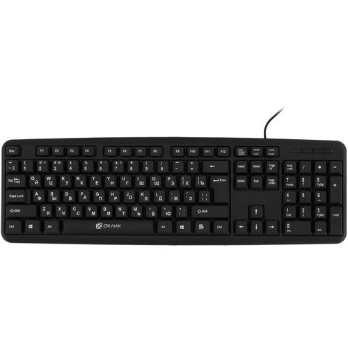 Клавиатура Oklick 180M, проводная, USB, мембранная, черный [943626]