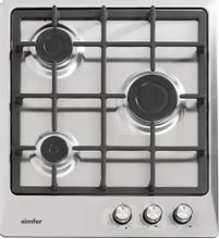 Газовая варочная панель Simfer H45V30M416, независимая, нержавеющая ...