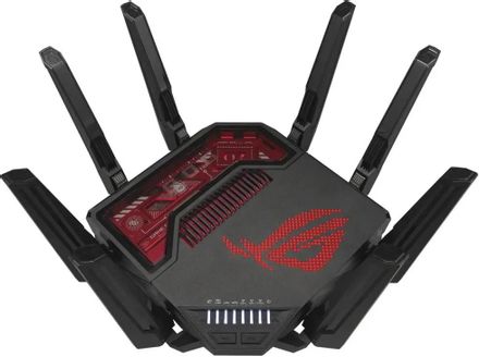 Wi-Fi роутер ASUS GT-BE19000, Wi-Fi 7, BE19000, 2.4/5/6ГГц, 5 LAN, 2 WAN/LAN, 1xUSB, черный