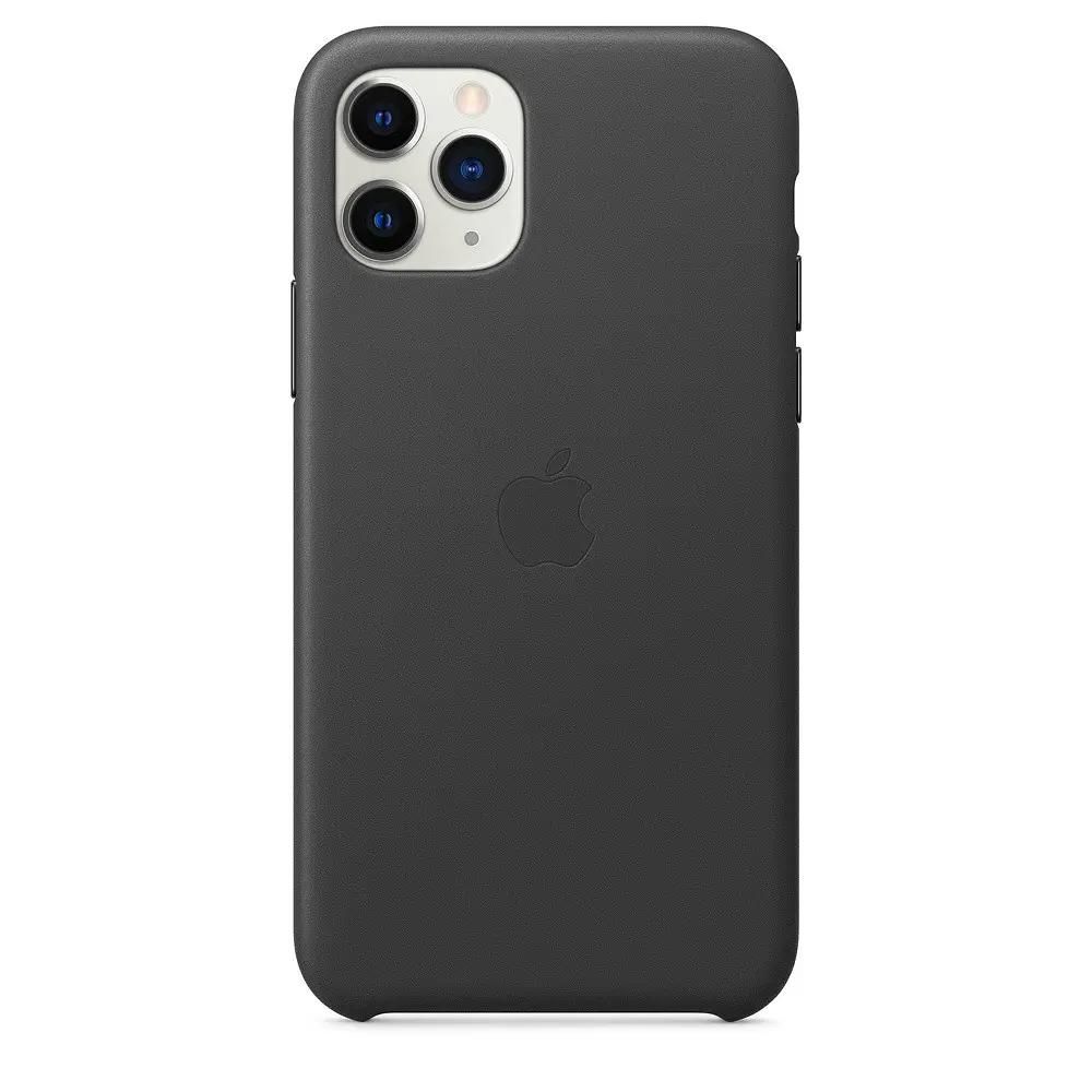 Чехол (клип-кейс) Apple Leather Case, для Apple iPhone 11 Pro Max,  противоударный, черный [mx0e2zm/a] – купить в Ситилинк | 1179060