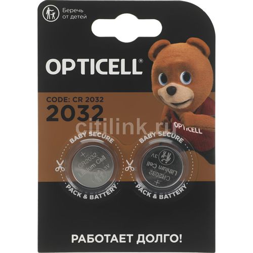 CR2032 Батарейка OPTICELL Specialty 2032, 2 шт.