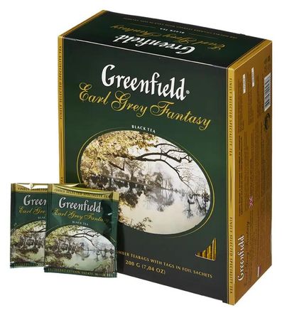 Чай GREENFIELD Earl Grey Fantasy, черный, 100шт