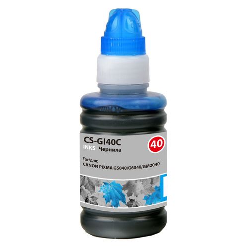 Чернила Cactus CS-GI40C GI-40, для Canon, 70мл, голубой