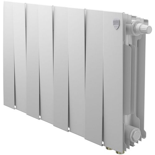 Радиатор биметаллический ROYAL THERMO Pianoforte 300 VR80, 8 секций, нижнее правое подключение, белый