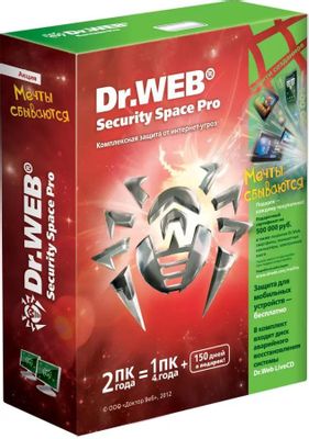 ПО Dr.Web Security Space Pro 2ПК/2 года - в картон уп, акция (AHW-B-24M-2-A2)