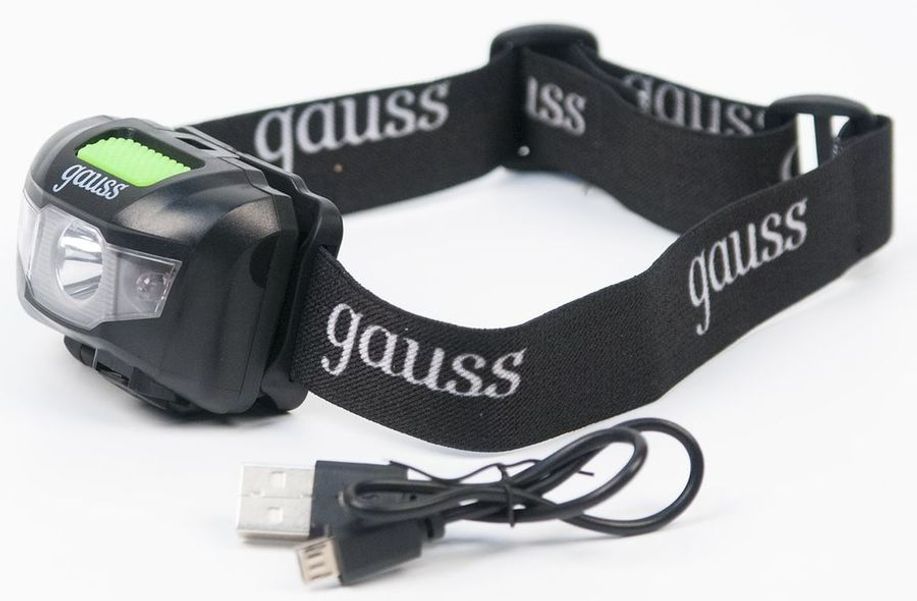 Налобный фонарь GAUSS GFL405, 3Вт [gf405]