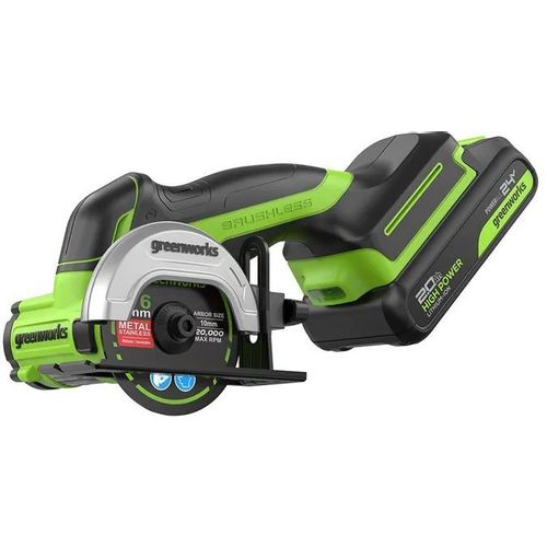 Угловая шлифмашина GREENWORKS GD24UCS, аккумуляторная, с 1 АКБ [3402007cua]