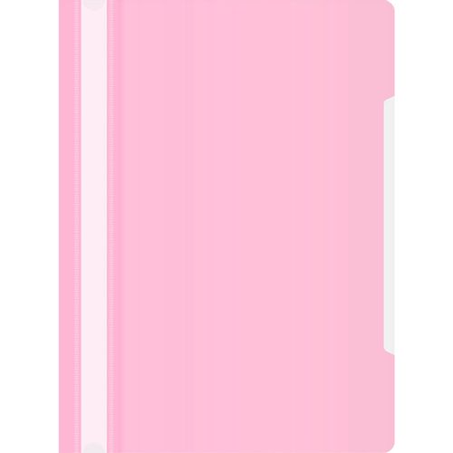 Папка-скоросшиватель Бюрократ -PSLPAST/PINK, A4, пластик, розовый 20 шт./кор.