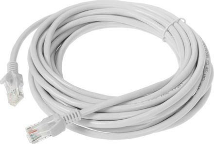 Патч-корд EXEGATE UTP-RJ45-RJ45-5e-CU-5M-GY UTP, кат.5E, 5м, 4 пары, медь, многожильный, белый