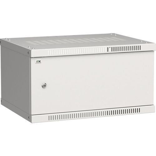 Шкаф коммутационный ITK Linea WE LWE3-06U64-MF настенный, металлическая передняя дверь, 6U, 600x320x450 мм