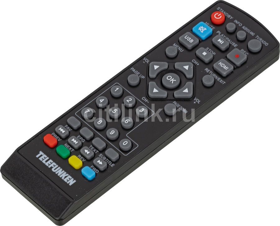 Ресивер DVB-T2 Telefunken TF-DVBT262, черный – купить в Ситилинк | 1450040