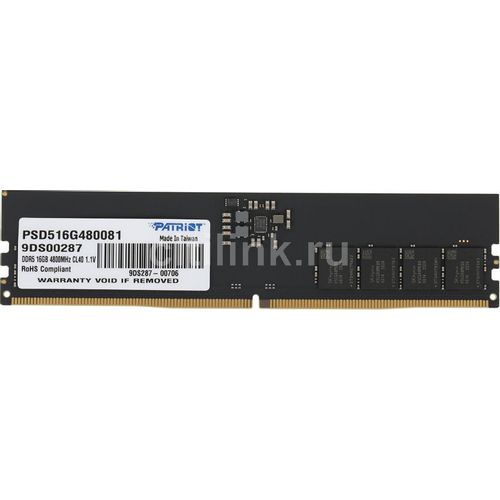 Оперативная память Patriot Signature PSD516G480081 DDR5 — 1x 16ГБ 4800МГц, DIMM, Ret