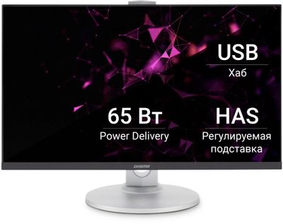 23.8" Монитор Digma DM-MONB2407, 1920x1080, IPS, 75Гц, 1хHDMI, 1хDP ...