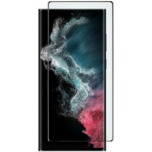 Защитное стекло для экрана ZIBELINO для Samsung S22 Ultra антиблик, 3D, 1 шт, черный [ztg-3d-sam-s22-ul-blk]