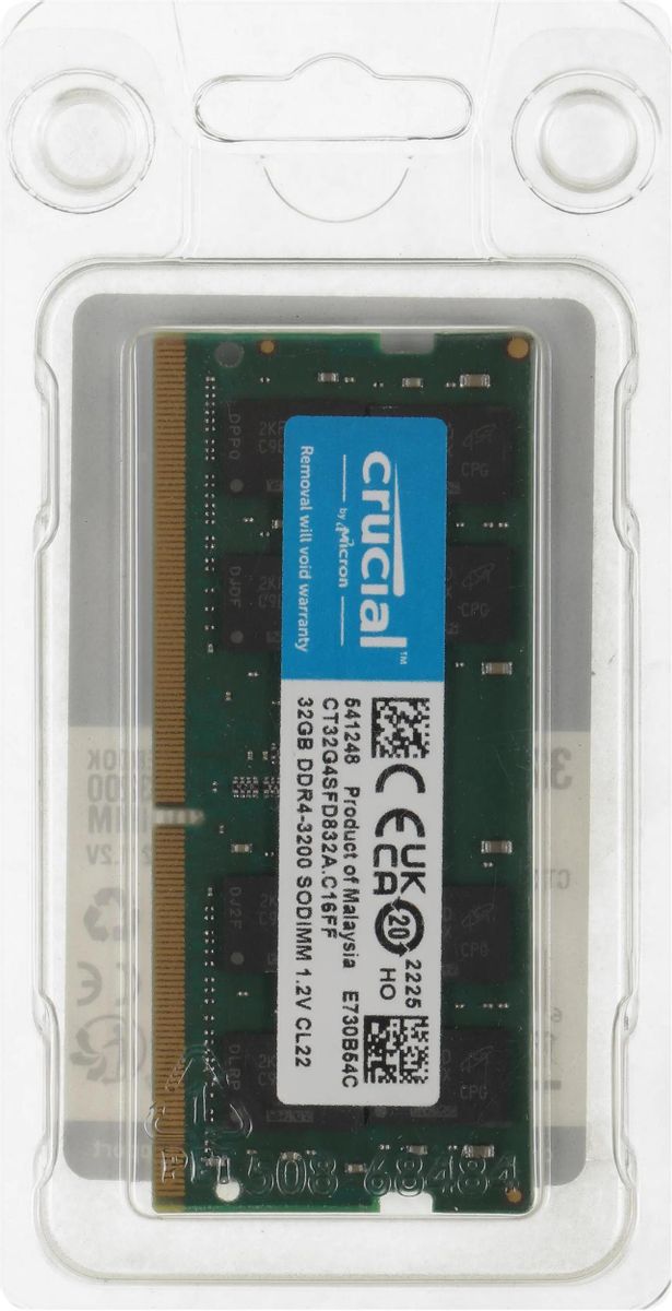 Crucial CT32G4SFD832 32GB DDR4-3200 SODIMM Desktop Memory 