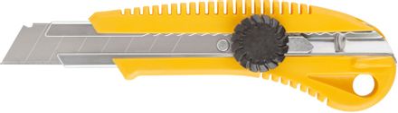 Нож FIT 10238, 18мм, 1шт, желтый/черный