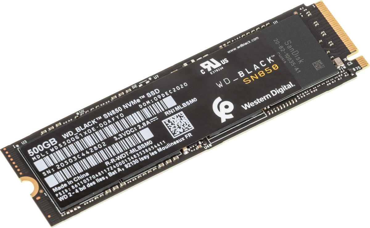 WD Black SN850 WDS500G1X0E-00AFY0 500GB PCIe 4.0×4 NVMe M.2 SSD ...