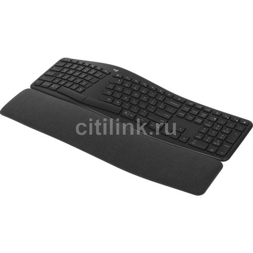 Клавиатура Logitech K860, беспроводная, USB, Bluetooth/Радиоканал, ножничная, с гравировкой, черный [920-010359]